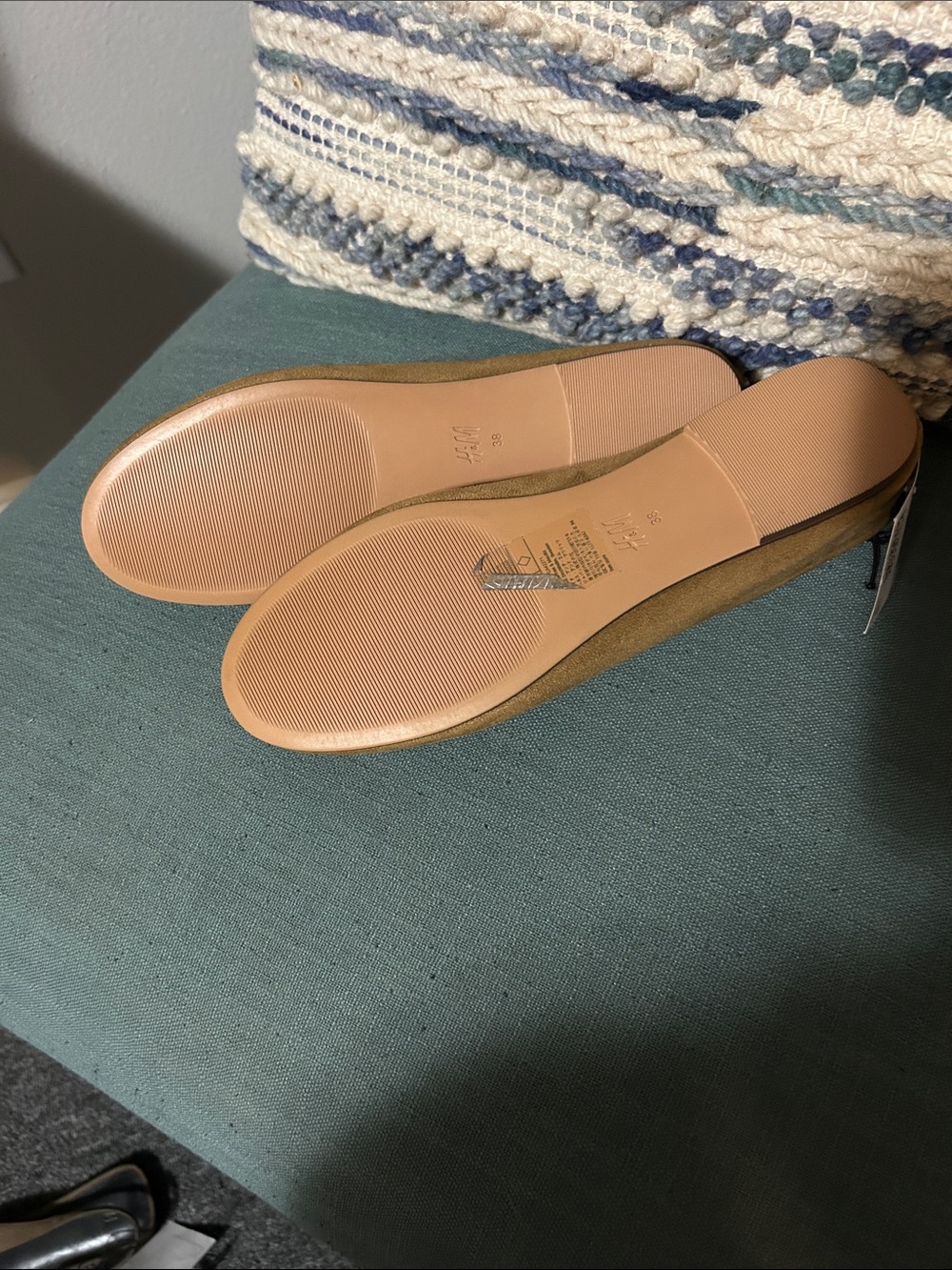H&M Suede Slip-On Flats in Tan - Picture 2 of 3